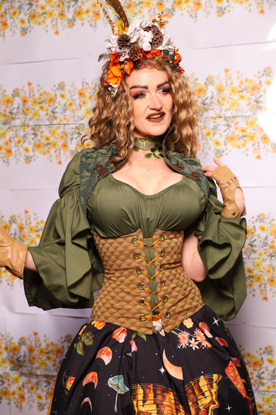 45. Petite Wench Corset In Acorn - The Leave It To Beaver Collection