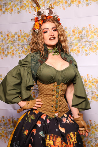 45. Petite Wench Corset In Acorn - The Leave It To Beaver Collection