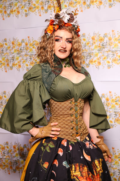 45. Petite Wench Corset In Acorn - The Leave It To Beaver Collection