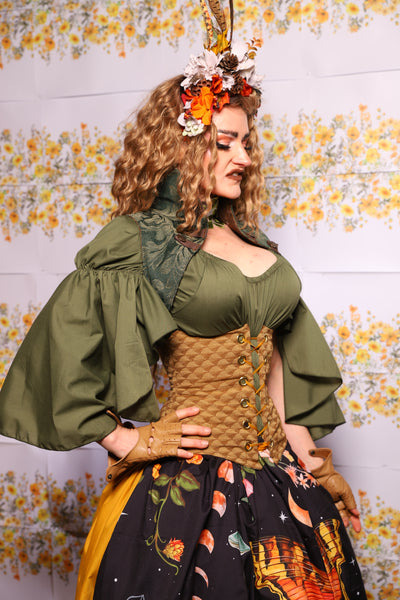 45. Petite Wench Corset In Acorn - The Leave It To Beaver Collection