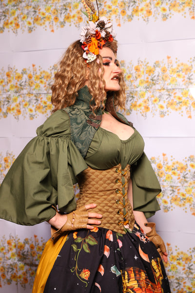 45. Petite Wench Corset In Acorn - The Leave It To Beaver Collection