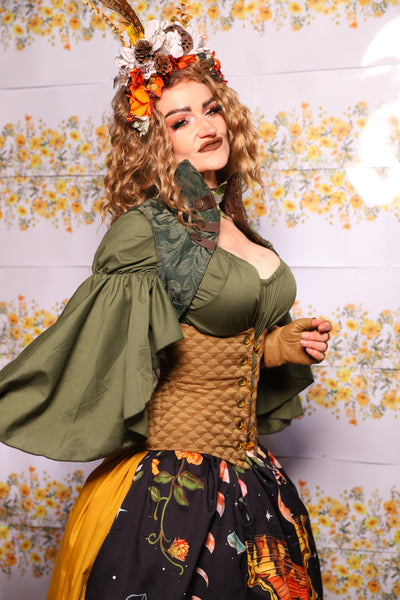 45. Petite Wench Corset In Acorn - The Leave It To Beaver Collection