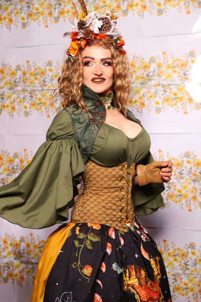 45. Petite Wench Corset In Acorn - The Leave It To Beaver Collection