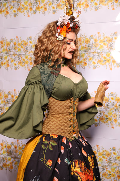 45. Petite Wench Corset In Acorn - The Leave It To Beaver Collection