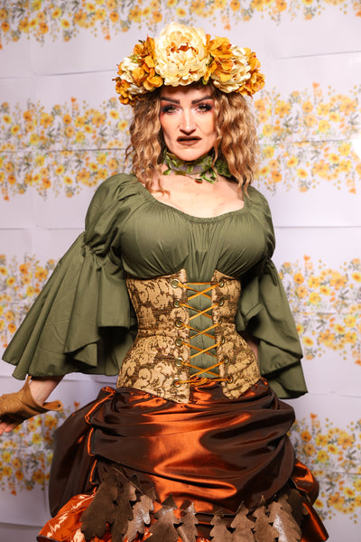 47. Petite Wench Corset In Moss Hollow - The Leave It To Beaver Collection