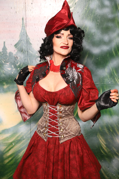 Sgt Pepper Vest in Crimson & Silver Medallion - Day 2 of 12 Days of Christmas