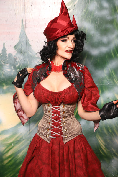 Sgt Pepper Vest in Crimson & Silver Medallion - Day 2 of 12 Days of Christmas