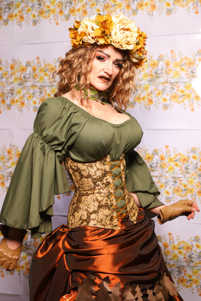 47. Petite Wench Corset In Moss Hollow - The Leave It To Beaver Collection