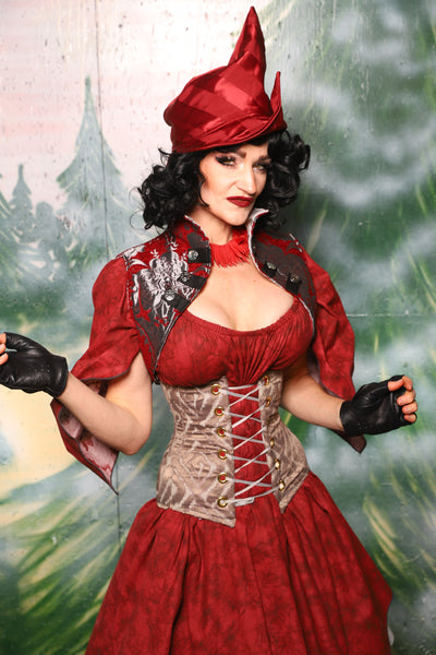 Sgt Pepper Vest in Crimson & Silver Medallion - Day 2 of 12 Days of Christmas