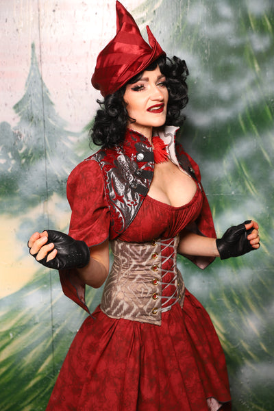 Sgt Pepper Vest in Crimson & Silver Medallion - Day 2 of 12 Days of Christmas