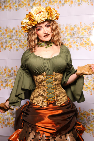 47. Petite Wench Corset In Moss Hollow - The Leave It To Beaver Collection