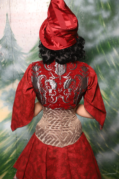 Sgt Pepper Vest in Crimson & Silver Medallion - Day 2 of 12 Days of Christmas