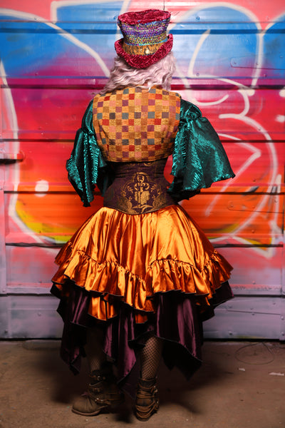 24. Mini Fairy Skirt w/ruffle in Bonfire Satin - A Chest Full of Jewels Collection