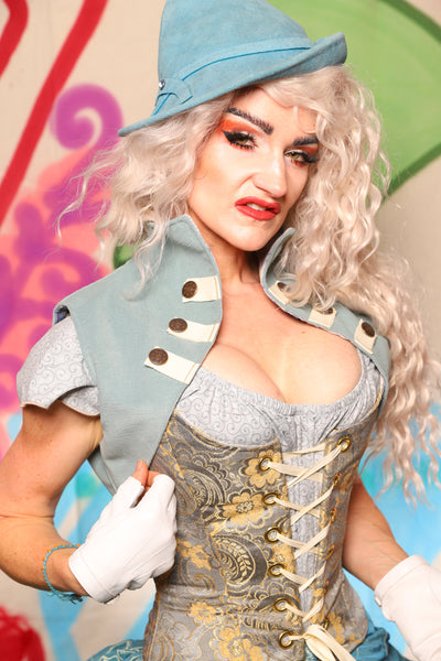 Sgt Pepper Vest in Blue Slate - The "Twisted Tea Party" Collection