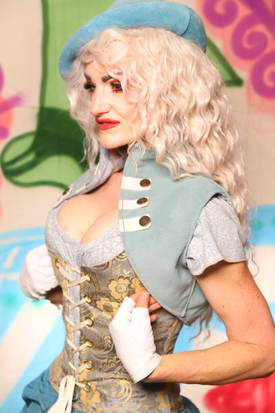 Sgt Pepper Vest in Blue Slate - The "Twisted Tea Party" Collection