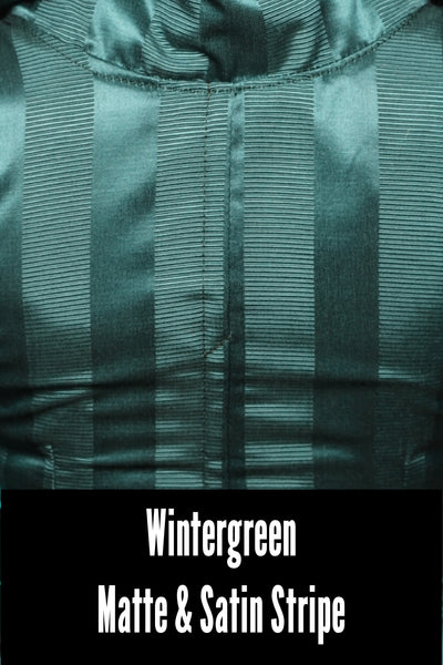 Clasp Vests in Black & Green Medallion w/front panels in Toy Soldiers/ Sgt. Pepper in Wintergreen Matte & Satin Stripe - Day 3 of 12 Days of Christmas