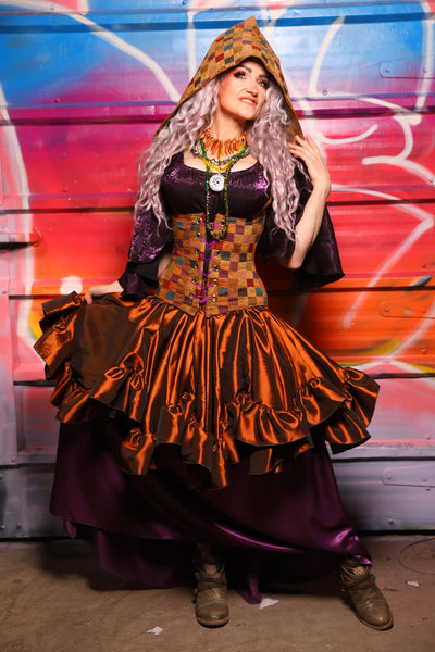 23. Mini Fairy Skirt in w/ruffle Copper Taffeta - A Chest Full of Jewels Collection