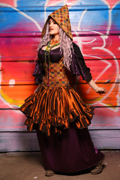 23. Mini Fairy Skirt in w/ruffle Copper Taffeta - A Chest Full of Jewels Collection