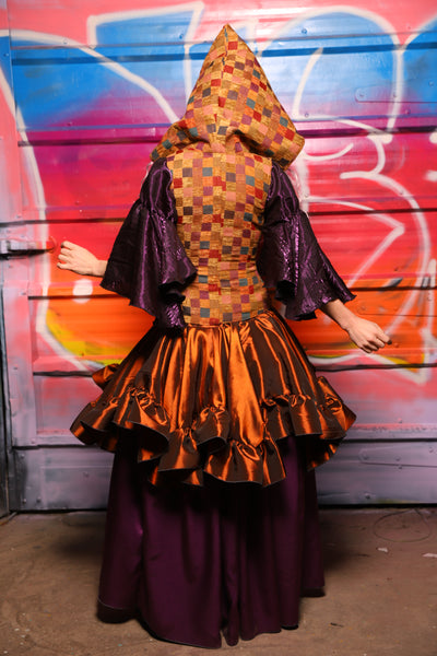 23. Mini Fairy Skirt in w/ruffle Copper Taffeta - A Chest Full of Jewels Collection