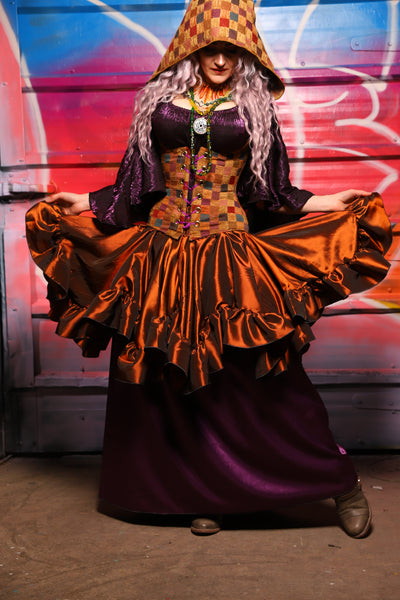 23. Mini Fairy Skirt in w/ruffle Copper Taffeta - A Chest Full of Jewels Collection