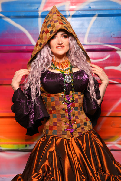 26. Petite Hooded Vixen in Vintage Chess Board - A Chest Full of Jewels Collection