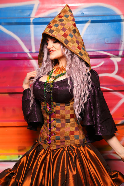 26. Petite Hooded Vixen in Vintage Chess Board - A Chest Full of Jewels Collection