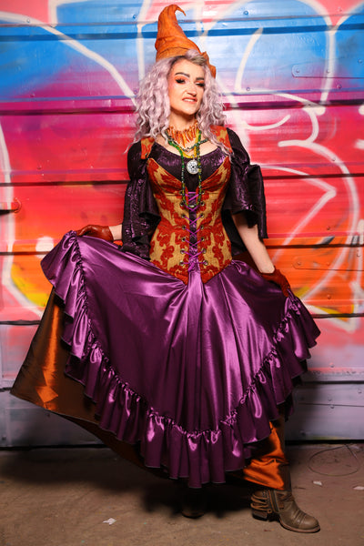 05. Crescent Skirt w/ruffle Majesty Stretch Satin - A Chest Full of Jewels Collection