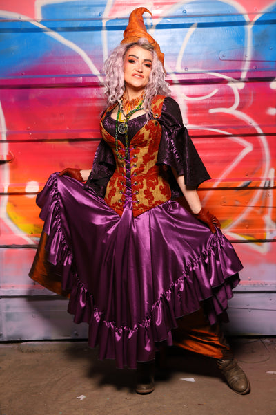 05. Crescent Skirt w/ruffle Majesty Stretch Satin - A Chest Full of Jewels Collection