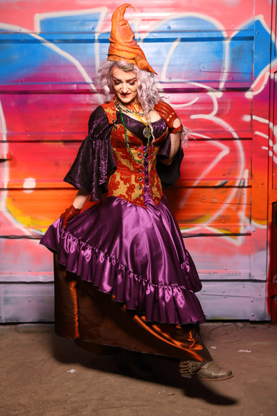 05. Crescent Skirt w/ruffle Majesty Stretch Satin - A Chest Full of Jewels Collection