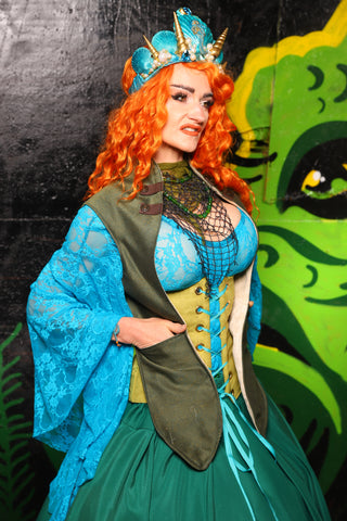 Holster Vest in Circle Dark Moss - "Siren's Shanties" Collection