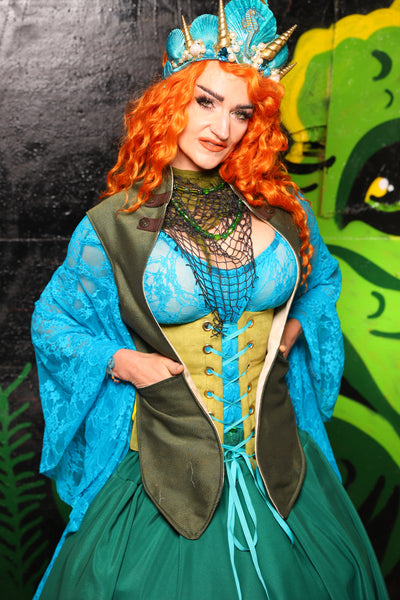 Holster Vest in Circle Dark Moss - "Siren's Shanties" Collection