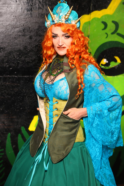 Holster Vest in Circle Dark Moss - "Siren's Shanties" Collection