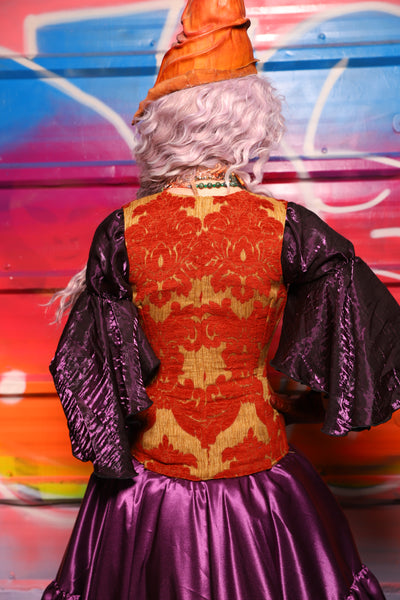 02. Courtier Corset in Redwood Damask Chenille - A Chest Full of Jewels Collection