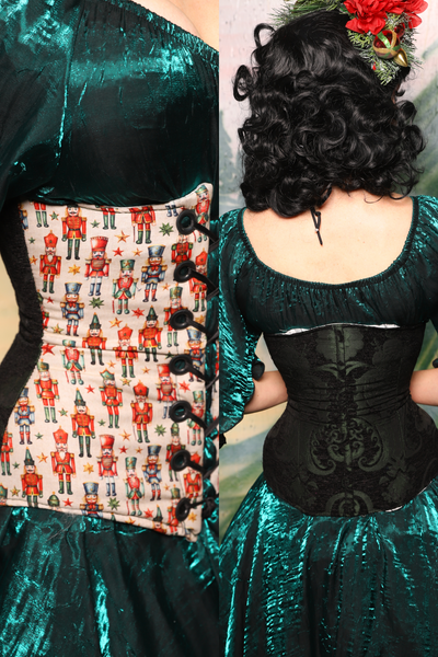 Wench in Black & Green Medallion w/front panels in Toy Soldiers - Day 3 of 12 Days of Christmas