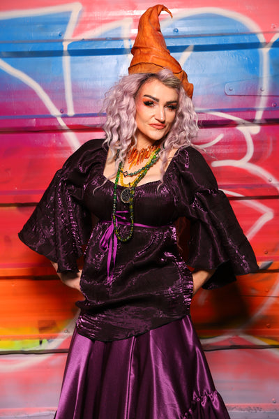20. Flounce Blouse in Plum Crushed Shimmer - A Chest Full of Jewels Collection