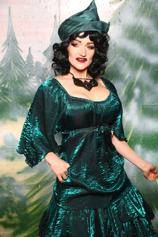 Classic Blouse in Dark Emerald Shimmer - Day 3 of 12 Days of Christmas