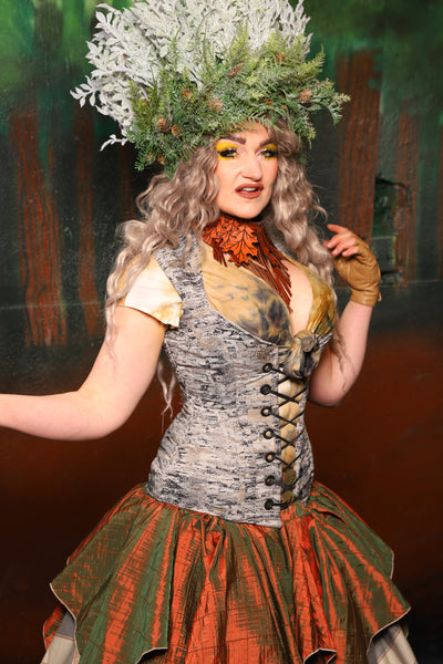 Damsel Corset in Birch Bark - The "Birch Please" Collection