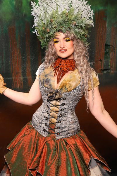 Damsel Corset in Birch Bark - The "Birch Please" Collection