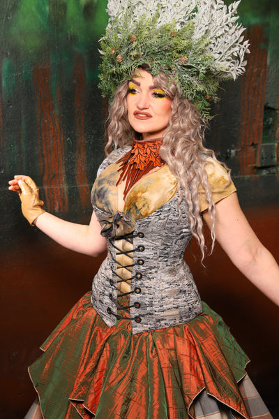 Damsel Corset in Birch Bark - The "Birch Please" Collection