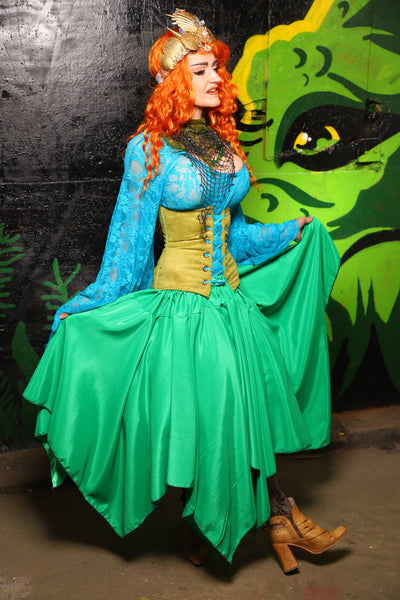 Fairy Skirt in Play-Dough Green - "Siren's Shanties" Collection