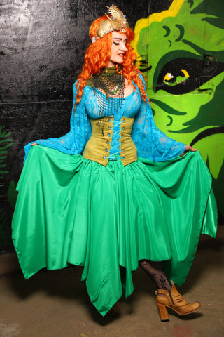 Fairy Skirt in Play-Dough Green - "Siren's Shanties" Collection