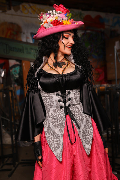 08. Artemis Underbust Corset in Ghostlight Brocade - The Artemis Collection