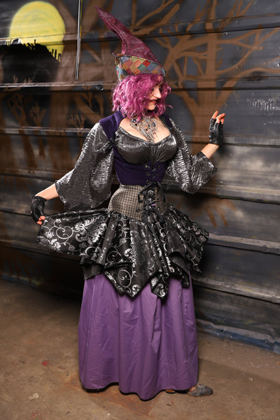 23. Mini Fairy Skirt in Sterling Night Filigree - THE HEXES, HEMS & HYSTERIA COLLECTION