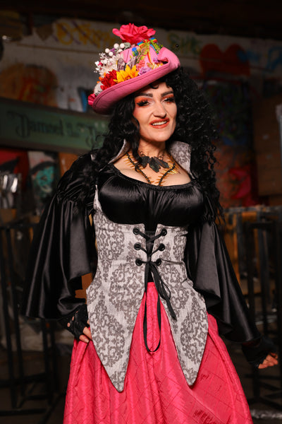 08. Artemis Underbust Corset in Ghostlight Brocade - The Artemis Collection