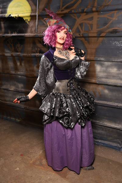 23. Mini Fairy Skirt in Sterling Night Filigree - THE HEXES, HEMS & HYSTERIA COLLECTION