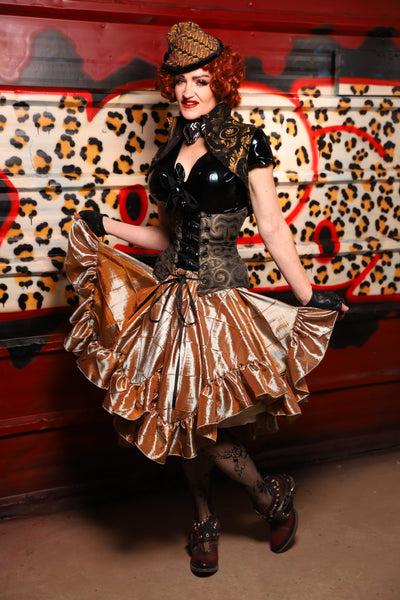 23. Mini Fairy Skirt w/ruffle in Large Candlelight Pintuck - The Lipstick and Caviar Collection