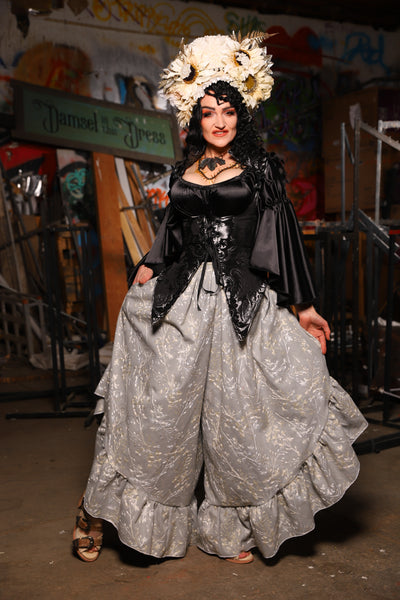 26. Flutterfall Trousers in Silver Sticks - The Artemis Collection