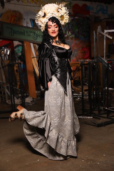 26. Flutterfall Trousers in Silver Sticks - The Artemis Collection