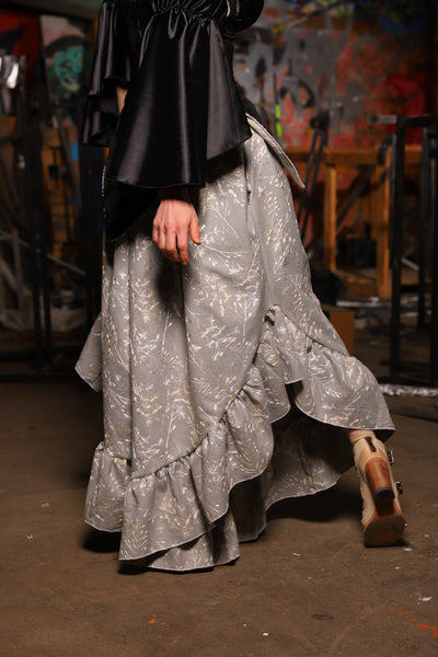 26. Flutterfall Trousers in Silver Sticks - The Artemis Collection