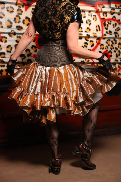23. Mini Fairy Skirt w/ruffle in Large Candlelight Pintuck - The Lipstick and Caviar Collection